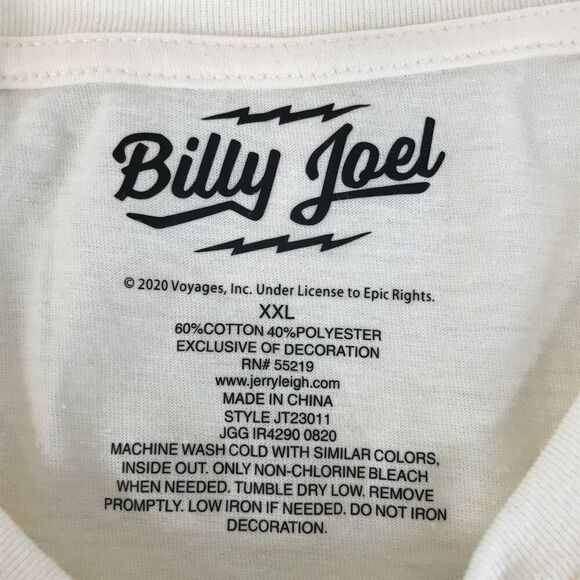 Billy Joel Live Piano Graphic Tee Juniors' Plus XXL Crew Neck Short Sleeve Music - Picture 8 of 8